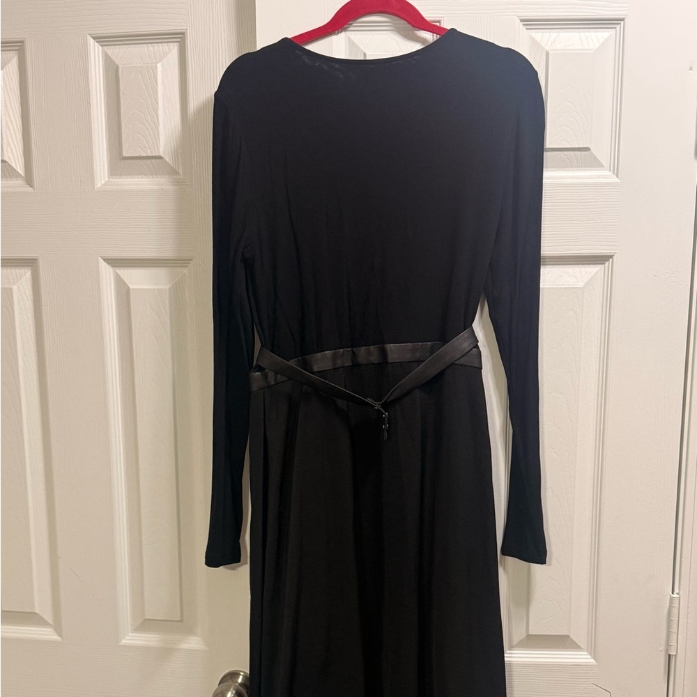 BCBGeneration Black Long Sleeve Dress with Belt